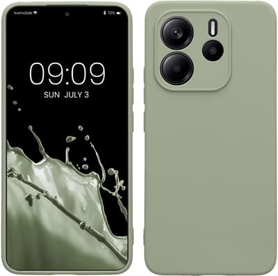 kwmobile telefoonhoesje geschikt voor Xiaomi Redmi Note 14 4G - Hoesje voor smartphone - Precisie camera uitsnede - In grijsgroen