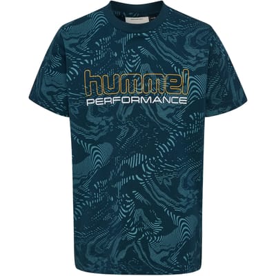 Hummel kindersportshirt Hmljr Aop-logo T-shirt 233645