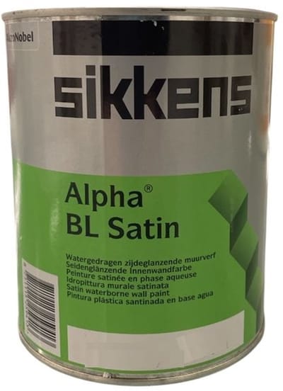 Sikkens Alpha Bl Satin - 1 l - 9-12 m²/l - Wit - Afwerkingslaag