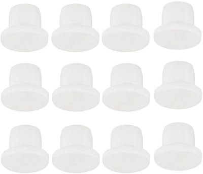 Dailygoods- Hole Plug 12 Stuks - Siliconen Stopper - Flexibele Stopper - Zachte Stopper - Voor 9-10mm Gat - Wit