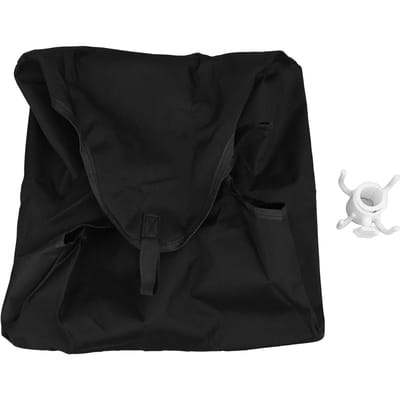 Strandparasol Gewichtszak Verstelbare Ankerhaak Kraag 600D Oxford Stof 4-zijdige Zonnescherm black