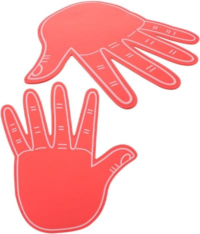 Cheerleading Handen - Schuimvingers Klappers - Evenementen Aanmoedigen - Lichtgewicht EVA Materiaal - 42.5 x 35 cm - Rood