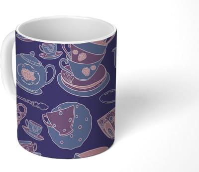 Mok - Koffiemok - Patroon - Thee - Kop - Theepot - Mokken - 350 ML - Beker - Koffiemokken - Theemok