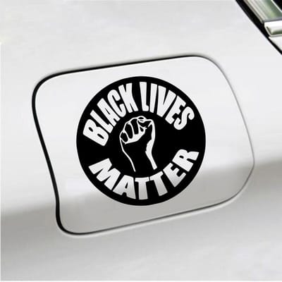 Bumpersticker - Black Lives Matter - 15 X 15 - Zwart