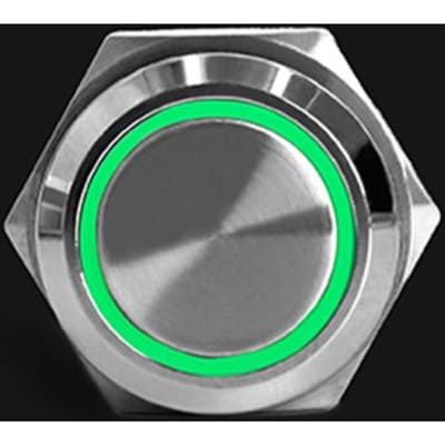Bouton-poussoir métallique étanche, 12/16/19/22mm, lumière LED, verrouillage momentané, interrupteur d'alimentation du moteur de voiture, 5V, 12V, 24V, 220V, rouge, bleu 12mm