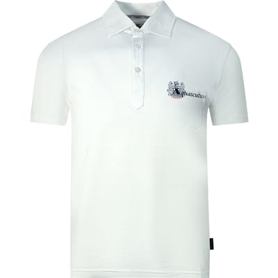 Aquascutum Aldis Brand London Logo White Polo Shirt