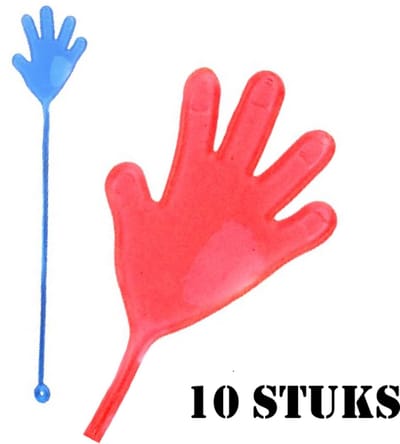 Plakhandje - Sticky hand - Kleefbare handjes - Plakhandjes - 10 stuks
