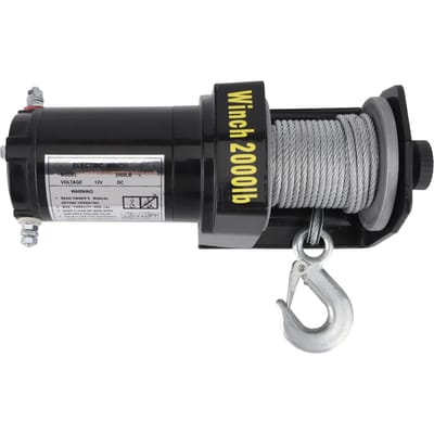 Treuil électrique 12 V, capacité de charge de 907 kg, télécommande, haute efficacité, pour VTT, UTV, voiture, camion