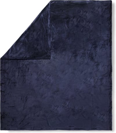 HIP Plaid 130x160 cm - Uni Blauw - Zacht Polyvelvet - Oeko-Tex Gecertificeerd - Warm en Stijlvol