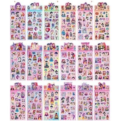 8/18/78 Pièces Anime KPop Chasseurs de Démons Autocollant Jouet Derpys Tigre Rumi Mira Zoey Sussy Scrapbooking Téléphone Autocollants Résistants à l'Eau