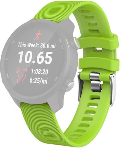 Siliconen bandje - geschikt voor Garmin Venu (2 Plus) / Venu SQ (2) / Vivomove (Style - Sport) / Vivoactive 3 / 5 / 6 / Forerunner 55 / 165 / 245 / 645 / 570 - 42mm - groen