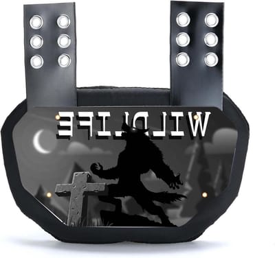 Voetbal achterplaat - Rugbescherming speler - Sportieve bescherming - Gebogen design - 30.5 x 18.3 cm - Wilde dieren