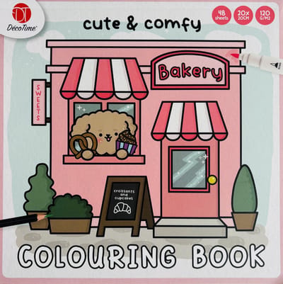 Cute & Comfy - Cozy kleurboek voor volwassen - 48 Kleurplaten - 20 x 20 cm - 120 g/m² Papier - Kleurboek volwassenen - Ook geschikt voor kinderen