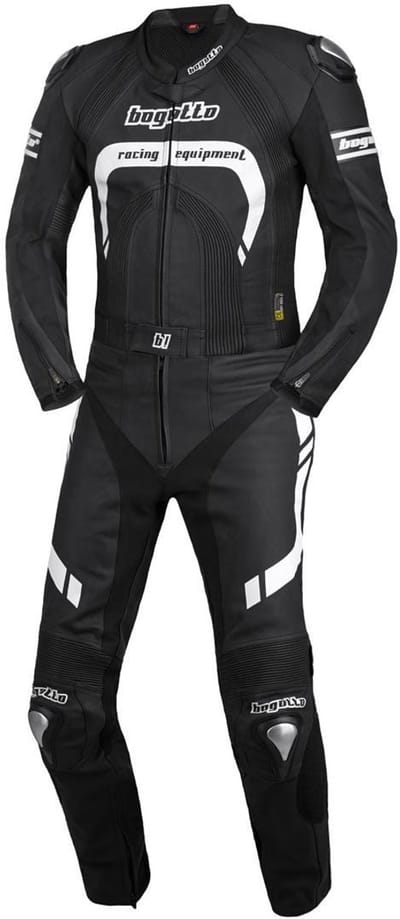 Bogotto Assen Zwart Wit 2-Delig Motorpak - Racepak