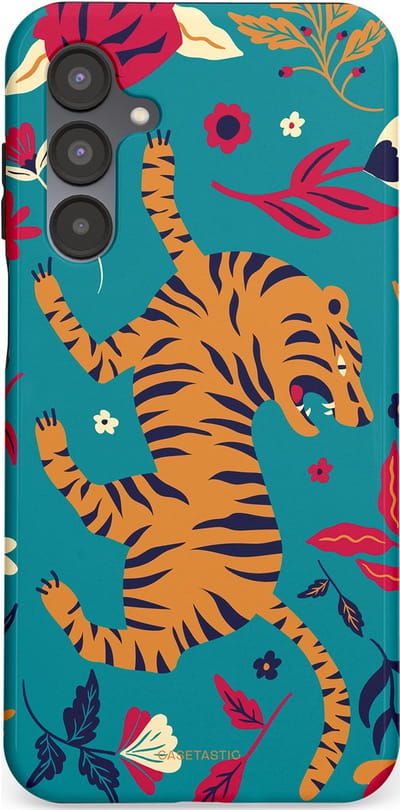 Casetastic Hoesje Geschikt voor Samsung A16 - Stijlvolle Beschermende Duo-layer Case - Gouden brul