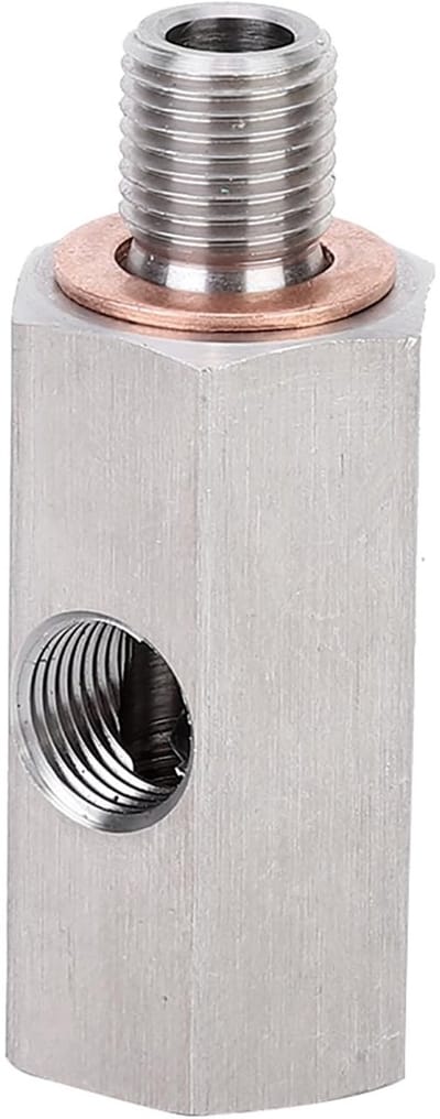 Dailygoods - Oliedruksensor T stuk - Roestwerende Oliedrukadapter - Voor Reparatie - M10x1 - Hoogwaardige Kwaliteit - Geschikt voor Auto's - Compact F...