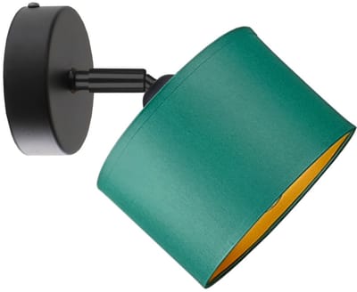 KETER LIGHTING FLOW GREEN Wandlamp 1xE27 – Zwart Metaal & Donkergroene Stoffen Lampenkap
