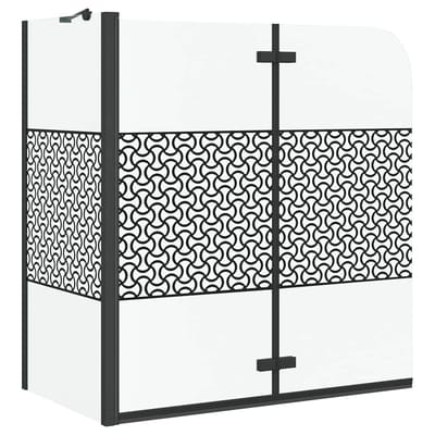 vidaXL - Bad - Enclosure - Zwart - 120 - x - 67 - x - 129 - cm - Gehard - glas - en - aluminium