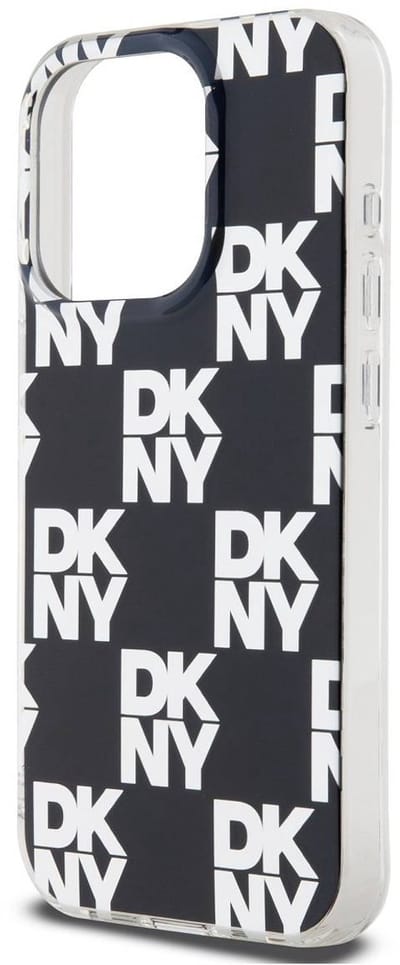 DKNY, Hoesje geschikt voor iPhone 14 Pro Max - met Ruitjespatroon, Zwart