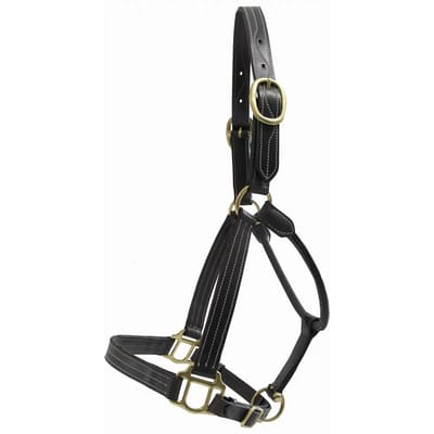 Leren halster voor paarden T de T Trippled Stiched