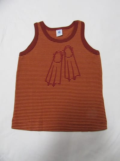 Petit Bateau - Jongens - Onderhemdje - Singlet - Streepje - Zwemvliezen - 6 jaar 114