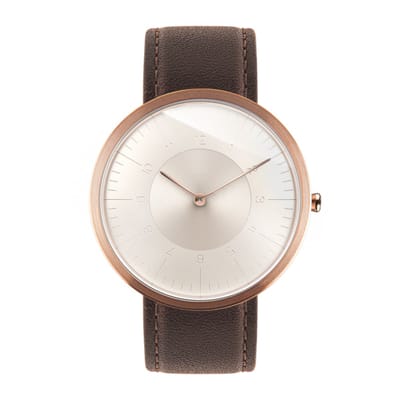 Auteur Watches Moonlight Dusk - Extra Plat Designhorloge Bruin Leer 39mm