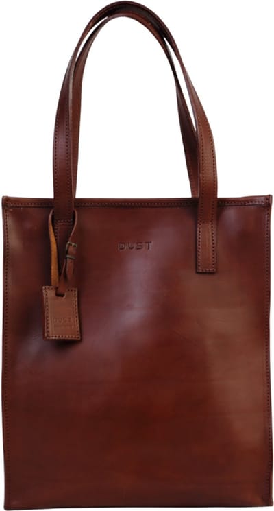Leather Tote Dark Brown The Hamptons Collections