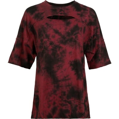 Black Premium by EMP T-shirt - Essential T-Shirt mit Cut-Out - S tot XXL - voor Vrouwen - zwart-rood