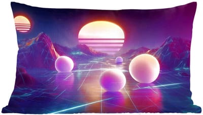 Sierkussens - Kussentjes Woonkamer - 60x40 cm - Landschap - Bergen - Bollen - Licht