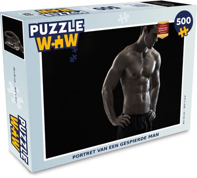 Puzzel Portret van een gespierde man - Legpuzzel - Puzzel 500 stukjes