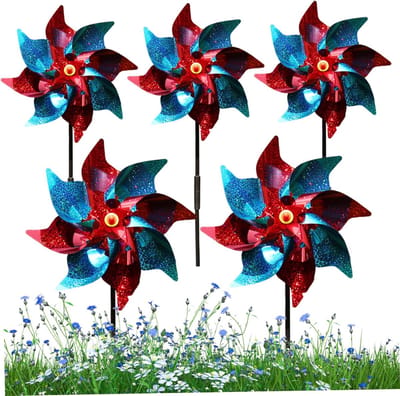 Windmolentjes Voor Tuin 5 Stuks Regenboog Reflecterend Vogelverschrikkers Kinderspeelgoed Windspinner Tuindecoratie