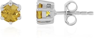 Cavill - Zilveren Oorbellen met Scapoliet Rondgeslepen 0,83 ct - 925 Sterling Zilver Platina Verguld - Elegante Braziliaanse Scapoliet Sieraden