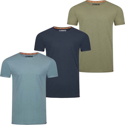 riverso Heren T-Shirt RIVLenny O-Neck 3er Pack regular fit Veelkleurig S Ronde Hals Volwassenen - gemaakt van 100% katoen