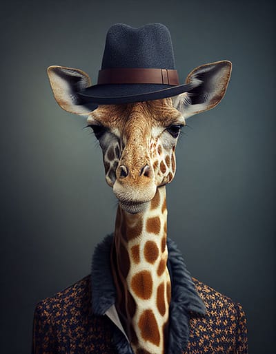 AI - Woondecoratie - Poster - Dieren - Giraf - Pak - 20 - 30 x 40 cm