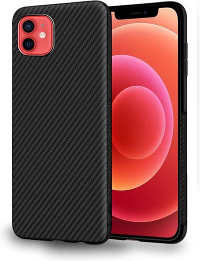 ebestStar - Hoes geschikt voor iPhone 12 mini Apple, Hoogwaardig Zacht TPU Bescherming, Koolstof Design Hoesje, Zwart