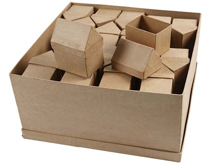 Huizen, H: 10,5 cm, afm 6x8,5 cm, 40 stuk/ 1 doos