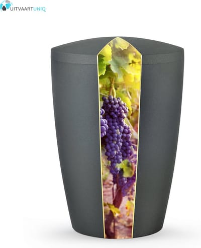 Urn antraciet fluweel wijnstok - bio