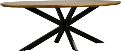 Eettafel Colorado ovaal mangohout 300x110 cm - verjongde rand - Naturel