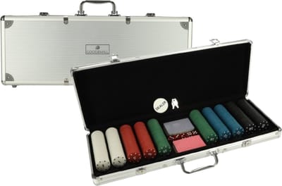 Goodz4All Pokerkoffer - Pokerset - Inclusief Kaarten, Fiches, Dobbelstenen, Dealer Chip - Poker Fiches - Poker Chips