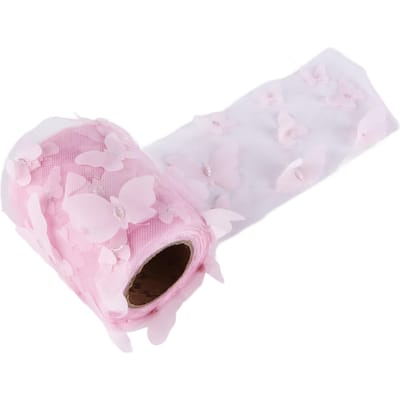 Tule Rol Naaien Kleurrijke Netgaren Rol DIY Haaraccessoires Materiaal Webbing Tule Rol Zwart roze