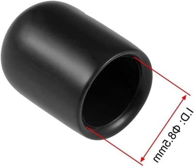 Rubberen Eindkappen - Beschermdoppen Vinyl - Onderdelen Beschermen - Zacht Flexibel Materiaal - 85 mm ID - Zwart