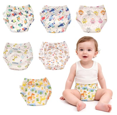 Baby zindelijkheidstrainingbroekjes - 6-pack - maat 100 - geschikt voor 15-28 maanden - gewicht 10 tot 15 kg - peuterondergoed - luierbroekjes - zindelijkheidstrainingondergoed - met schattige patronen