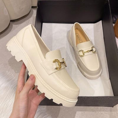 Dames Loafers Platform Dikke Zool Britse Stijl Lolita Lage Hakken Mary Jane Schoenen Wit Jk Uniform Schoenen Vrouw Casual Enkele Schoen 40 white