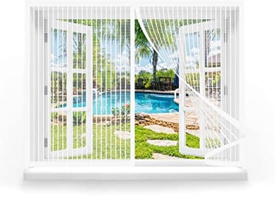 Vliegenhor voor Raam 115 x 160cm - Muggenscherm en Bescherming tegen Insecten, Eenvoudig te Installeren, Perfect voor Huizen met Kinderen en Huisdieren