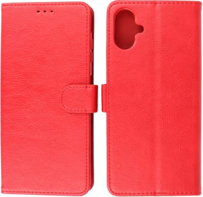 Hoesje Geschikt voor Samsung Galaxy A06 - Book Case Telefoonhoesje - Kaarthouder Portemonnee Hoesje - Wallet Case - Rood