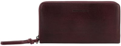 FREDsBRUDER Leren portemonnee My Old Friend Ziparound Wallet Dark Red donkerrood