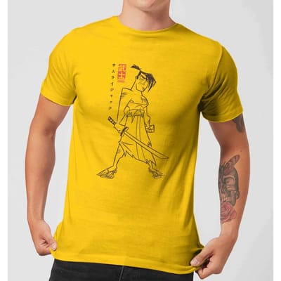 Samurai Jack Vintage Kanji Men's T-Shirt - Yellow - S
