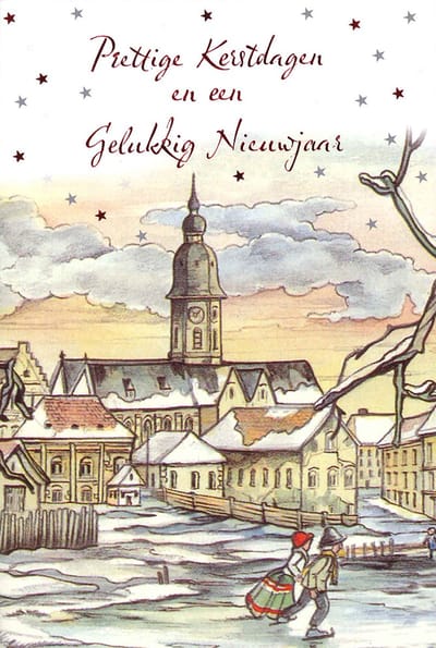 MGPcards - 6 Luxe dubbele Kerstkaarten - Foliedruk - Gekleurde envelop - 11,5 x 17 cm