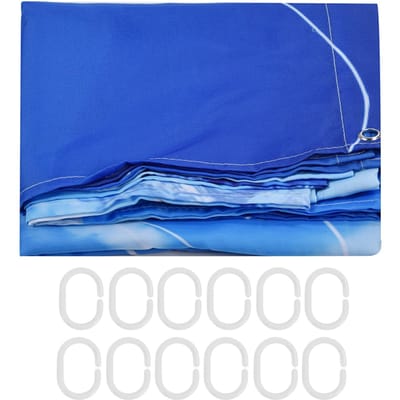 Douchegordijn Polyestervezel Waterdicht Kleurrijke Print met 12 stuks Haken voor Thuis Badkamer 150x180cm / 59.1x70.9in