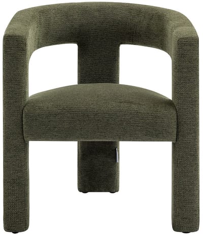 Vente-unique Fauteuil in groene textuurstof FAVINA